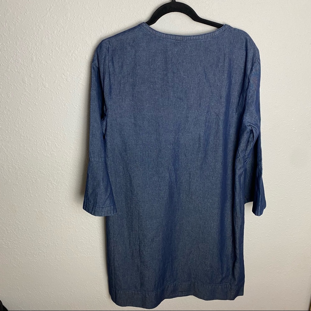 Draper James Chambray Bell Sleeve Ruffle Dress - Picture 4 of 6